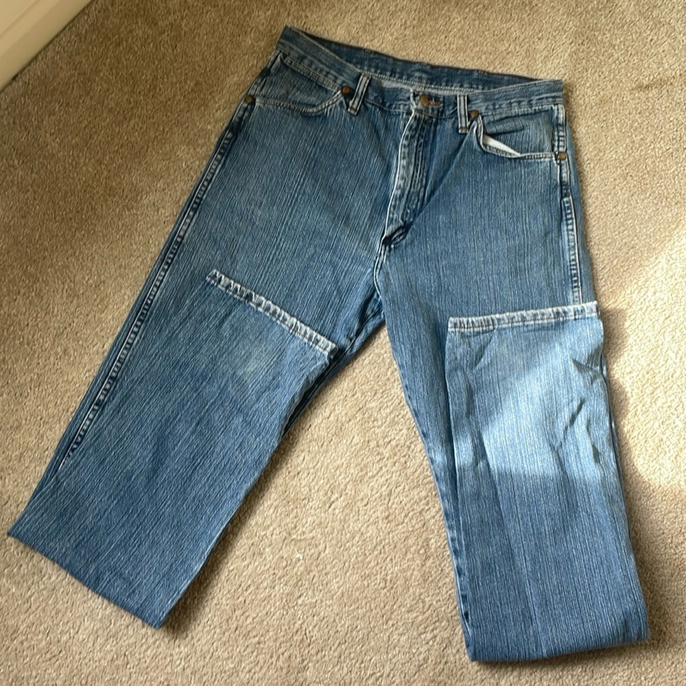 Wrangler Mens Cowboy Cut Jeans 13MWZ Blue Size 33x38